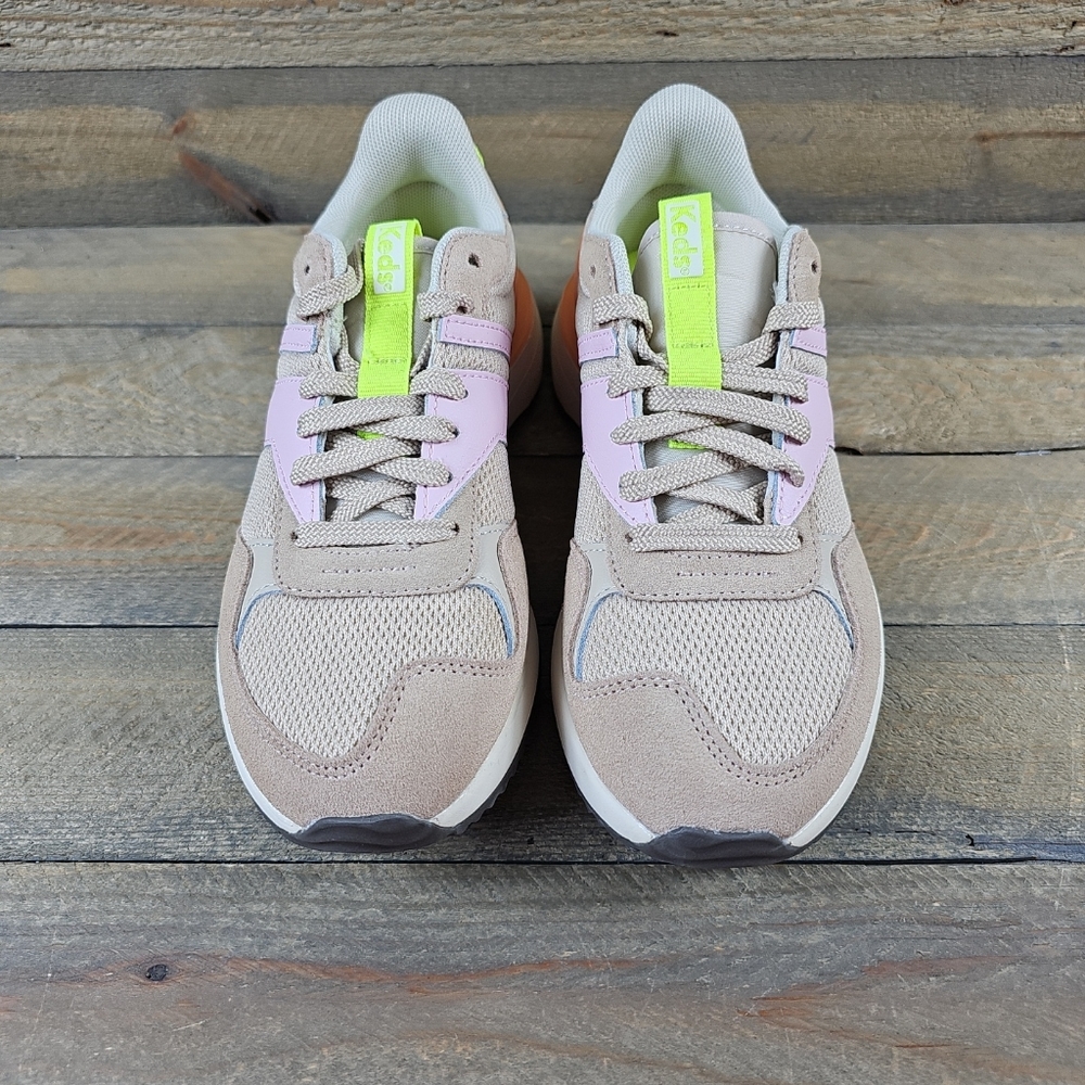 Keds Tiasa Retro Women's Running Shoes Sneakers Tan/Multicolor NEW - Picture 4 of 9